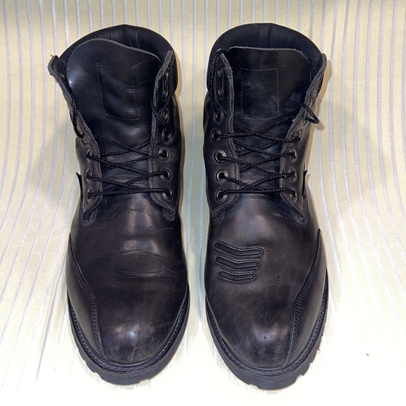 Icon Black Motorcycle Bike Boots Size 14 - Picture 3 of 11